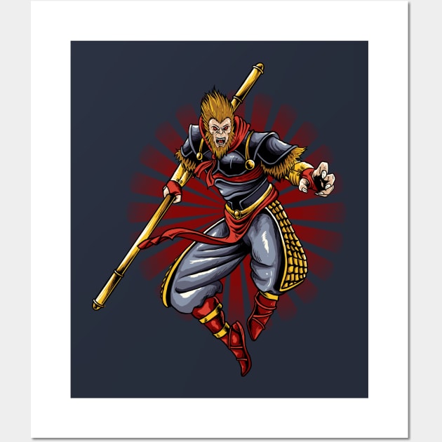 monkey king sun wukong Wall Art by mrgeek